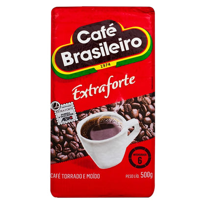 Café Brasileiro Extra Strong – Vacuum-Packed Coffee 17.64 oz (Pack of 2)