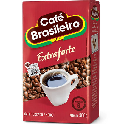 Café Brasileiro Extra Strong – Vacuum-Packed Coffee 17.64 oz (Pack of 2)