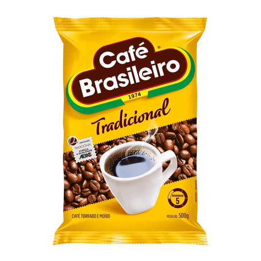 Café Brasileiro Tradicional 17,64 oz (Paquete de 2) - Auténtico Café Brasileño