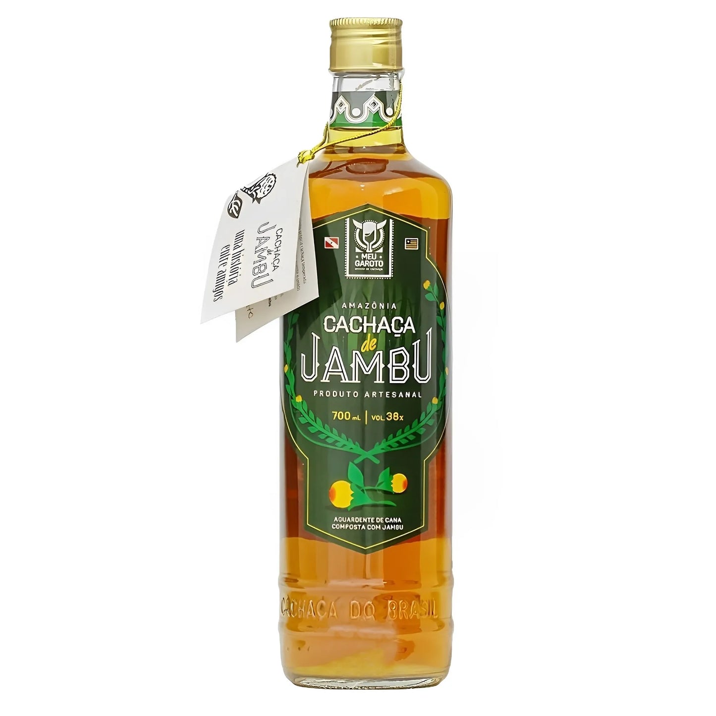 Meu Garoto 700ml 38%vol. (ABV 38%) - Cachaça Brasileira com Jambu da Amazônia
