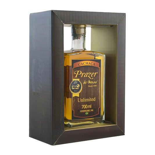 Prazer de Minas Ilimitado 700ml 39%vol. (ABV 39%) - Cachaca añeja premium brasileña