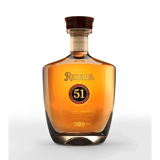 Reserva 51 Roble Americano 700 ml 40 % vol. (ABV 40 %) - Cachaça Extra Premium Brasileña