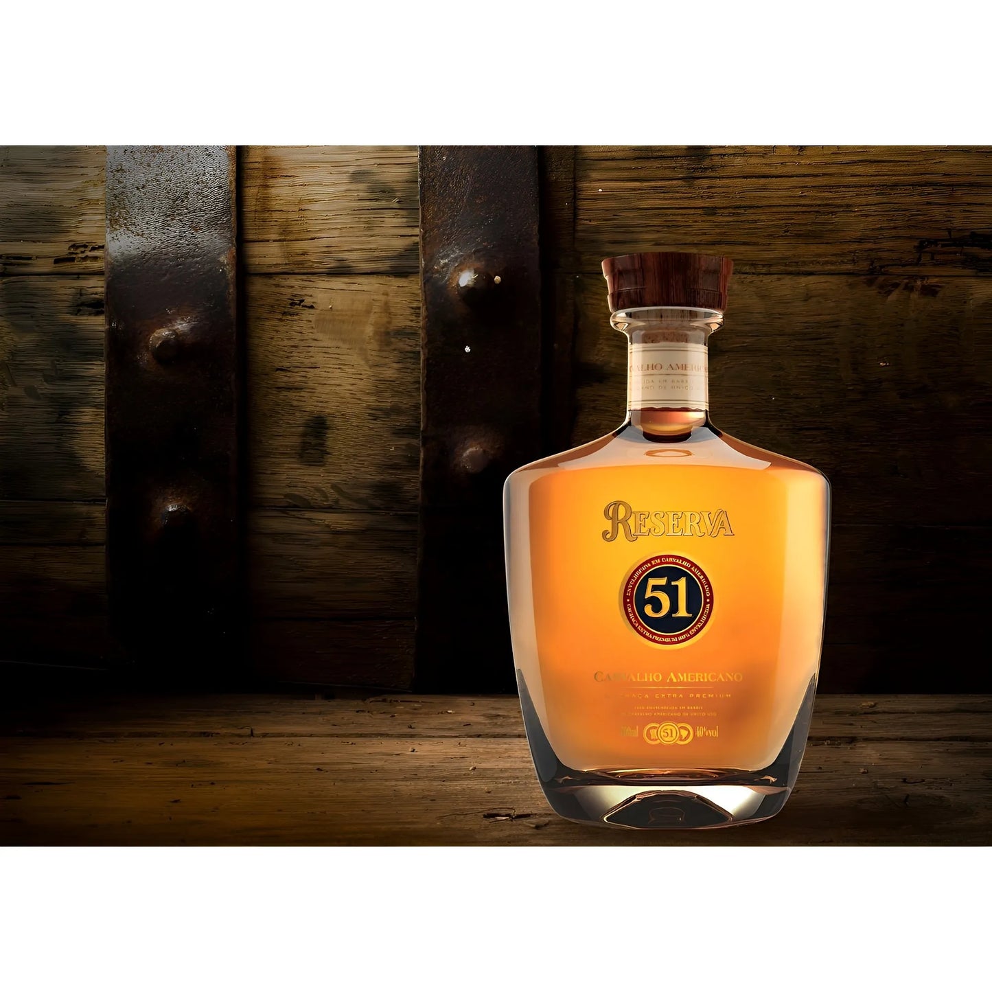 Reserva 51 American Oak 700ml 40% vol. (ABV 40%)  - Brazilian Extra Premium Cachaca
