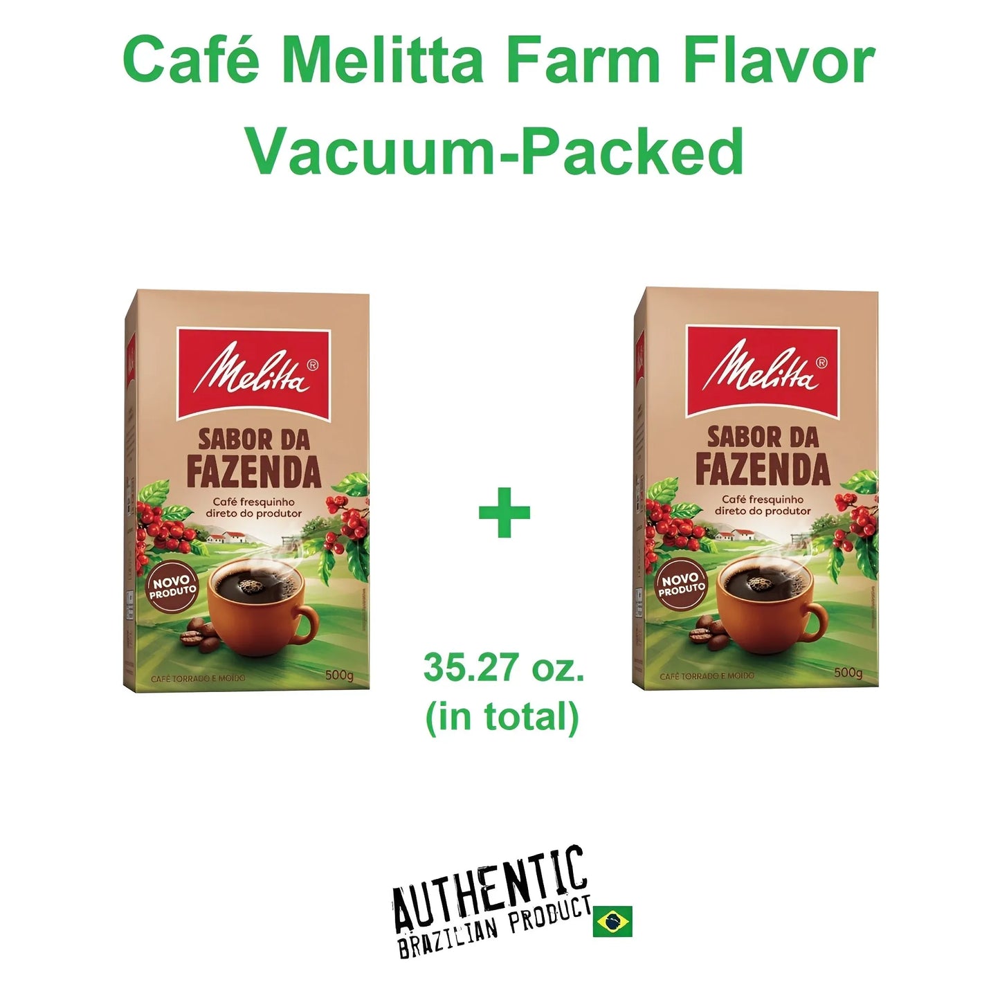 Melitta Farm Flavor Coffee Selado a Vácuo 17,64 oz (Pacote com 2)
