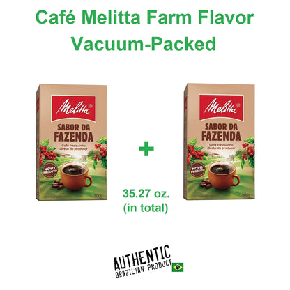 Melitta Farm Flavor Coffee Selado a Vácuo 17,64 oz (Pacote com 2)