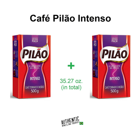 Café intenso Pilao envasado al vacío 17,64 oz (paquete de 2)