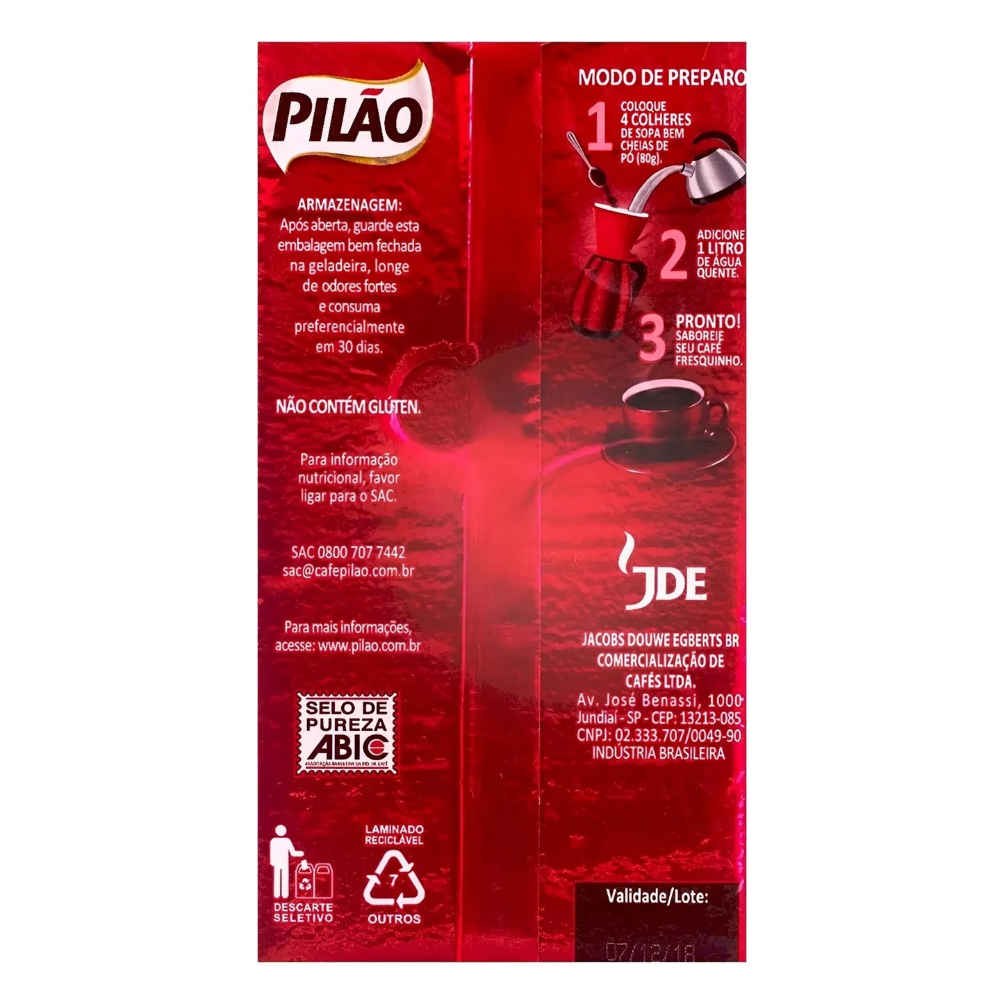 Pilao Traditional Coffee Vacuum-Sealed 17.64 oz (Pack of 2)