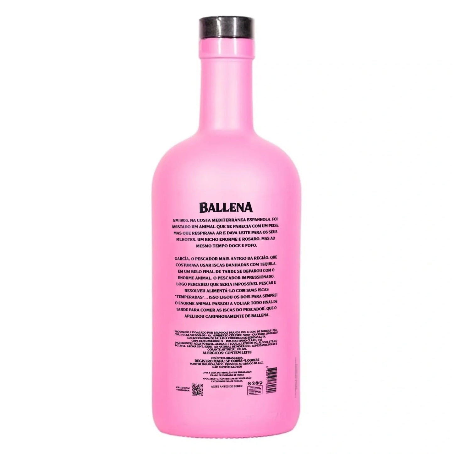 Licor de Crema de Fresa Ballena con Tequila 750 ml 16% vol. (ABV 16%)