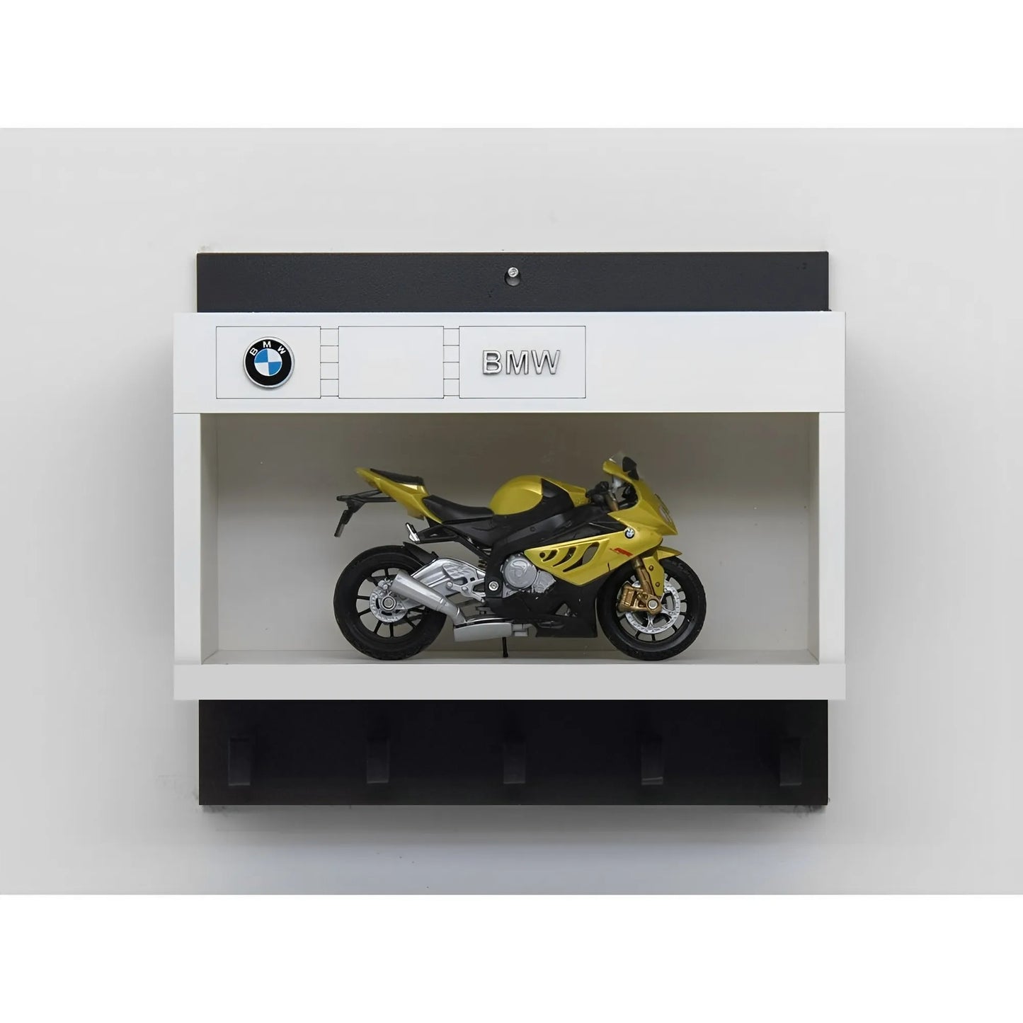 *CLEARANCE SALE* BMW Motorcycles Wall Key Hook Rack - Scale Model Display Case