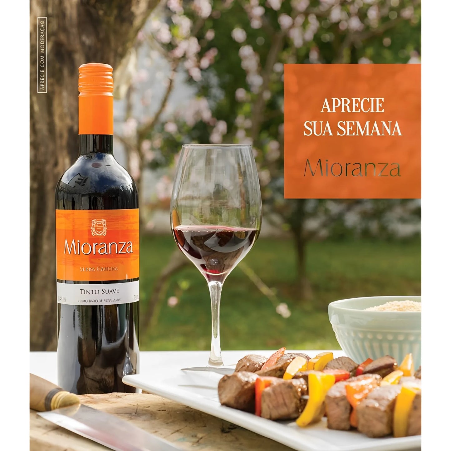 Vino Tinto Dulce Mioranza 750ml 12,5% vol. (ABV 12,5%) Serra Gaucha - Brasil