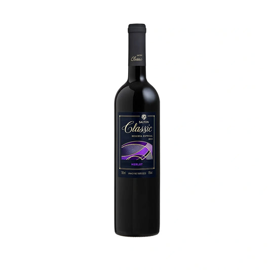 Vino tinto seco Salton Classic Merlot 750 ml 12,5 % vol. (ABV 12,5 %) Serra Gaucha - Brasil