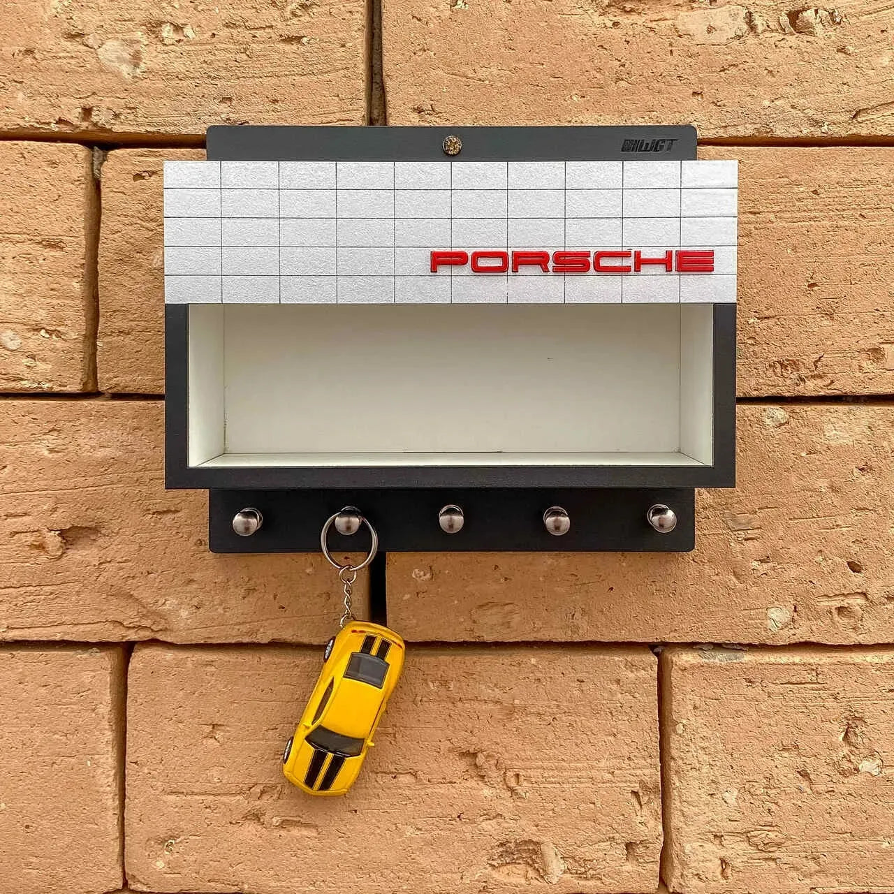 Porsche Wall Key Hook Rack - Scale Model Car Display Case