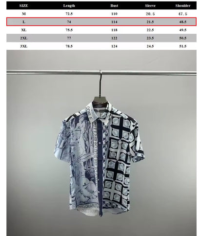 Printed Shirt Silk Style - Elegance