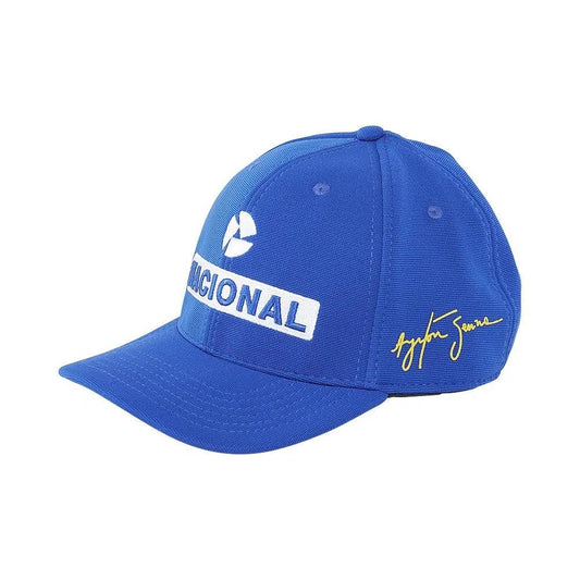 Ayrton Senna Nacional Embroidered Cap Fan Collection Royal Blue - Brazilian Shop