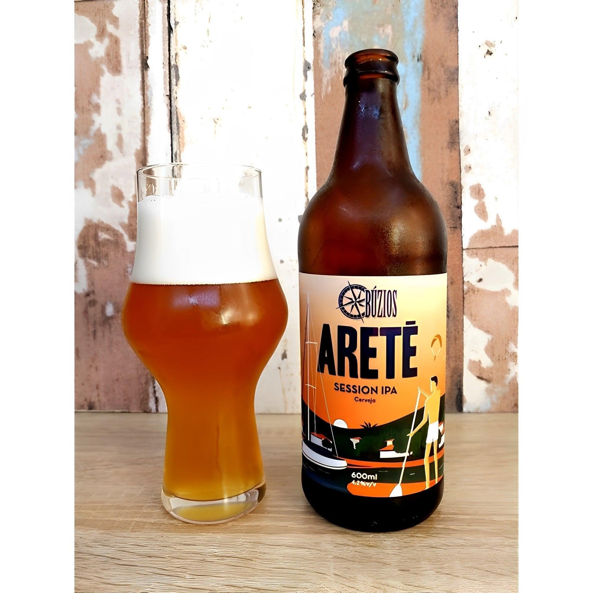 Búzios Arete Session IPA Brazilian Craft Beer 20.28 fl. oz. (Pack of 6) - Brazil - Brazilian Shop