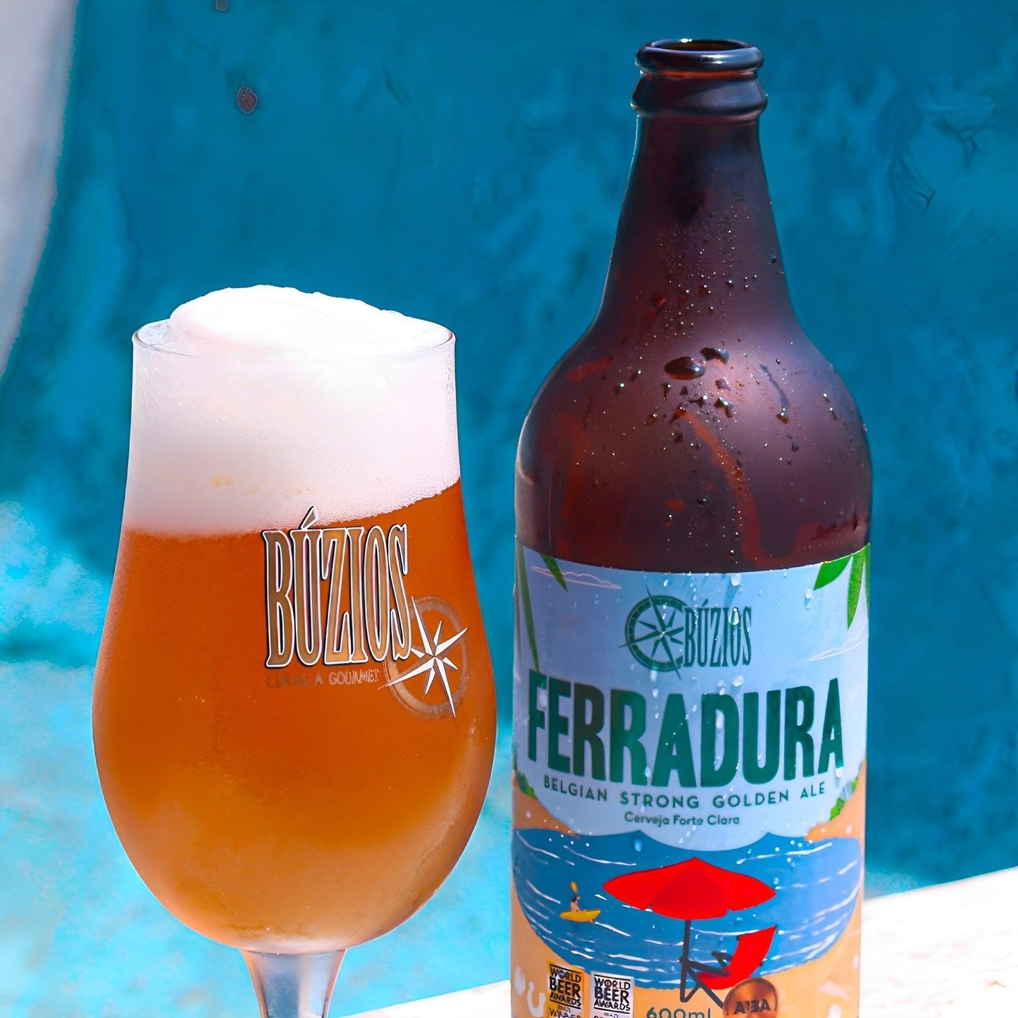 Búzios Ferradura Belgian Strong Golden Ale Brazilian Beer 20.28 fl. oz Pack of 6 - Brazilian Shop