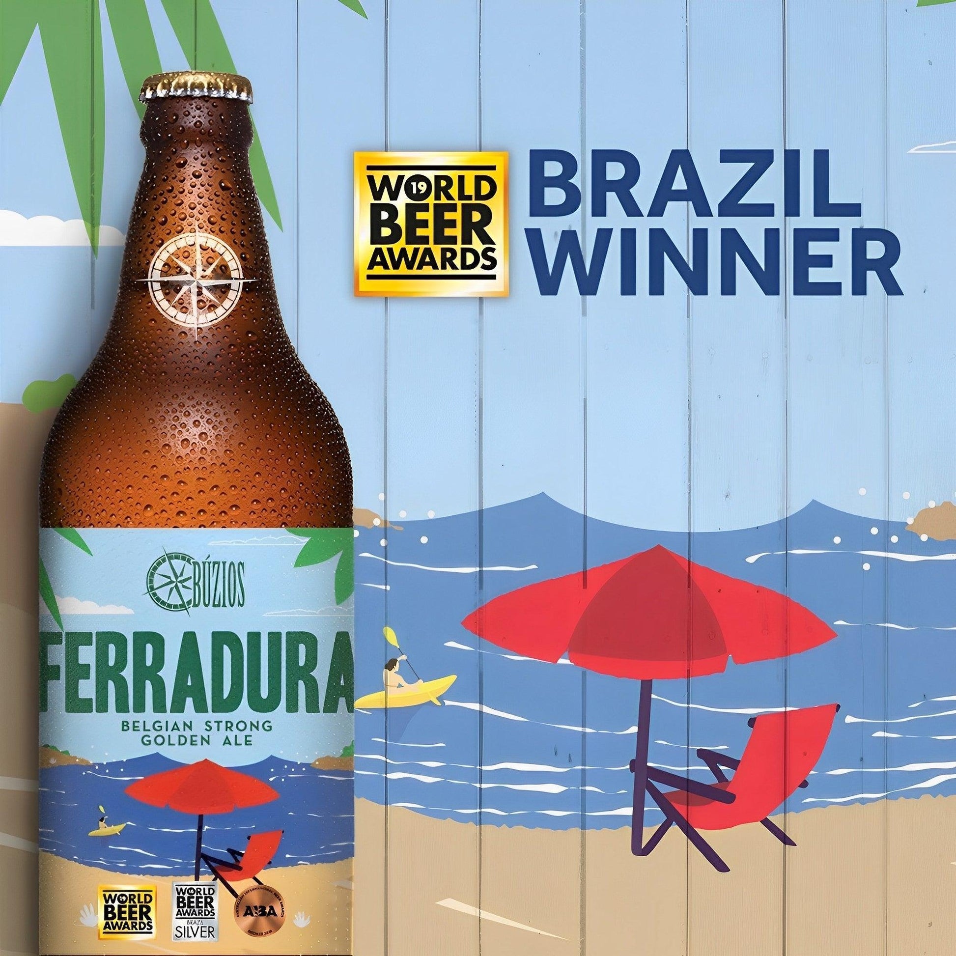 Búzios Ferradura Belgian Strong Golden Ale Brazilian Beer 20.28 fl. oz Pack of 6 - Brazilian Shop