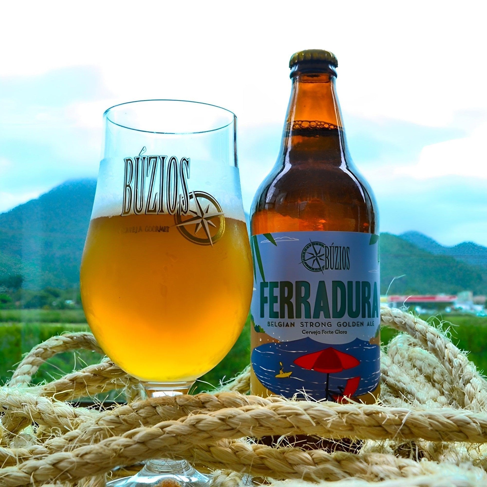 Búzios Ferradura Belgian Strong Golden Ale Brazilian Beer 20.28 fl. oz Pack of 6 - Brazilian Shop