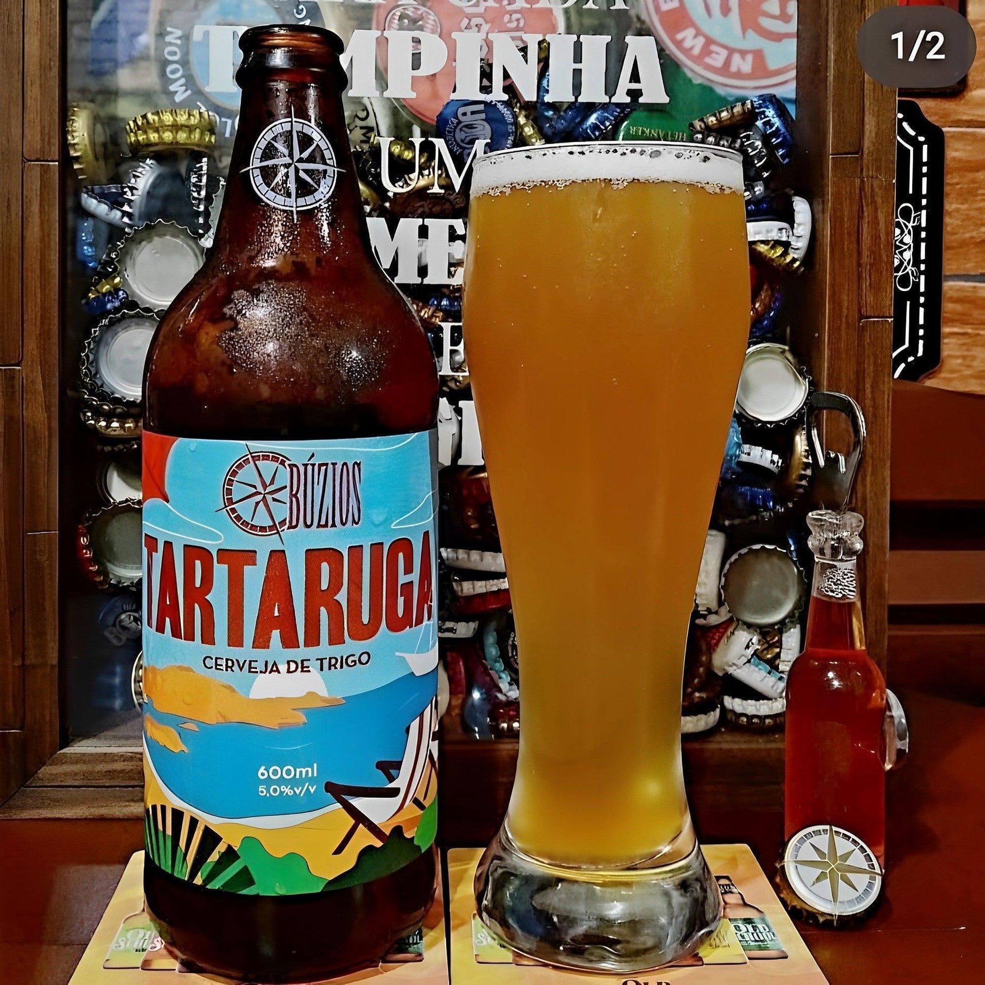 Búzios Tartaruga Weiss Bier Brazilian Craft Beer 20.28 fl. oz. (Pack of 6) - Brazilian Shop