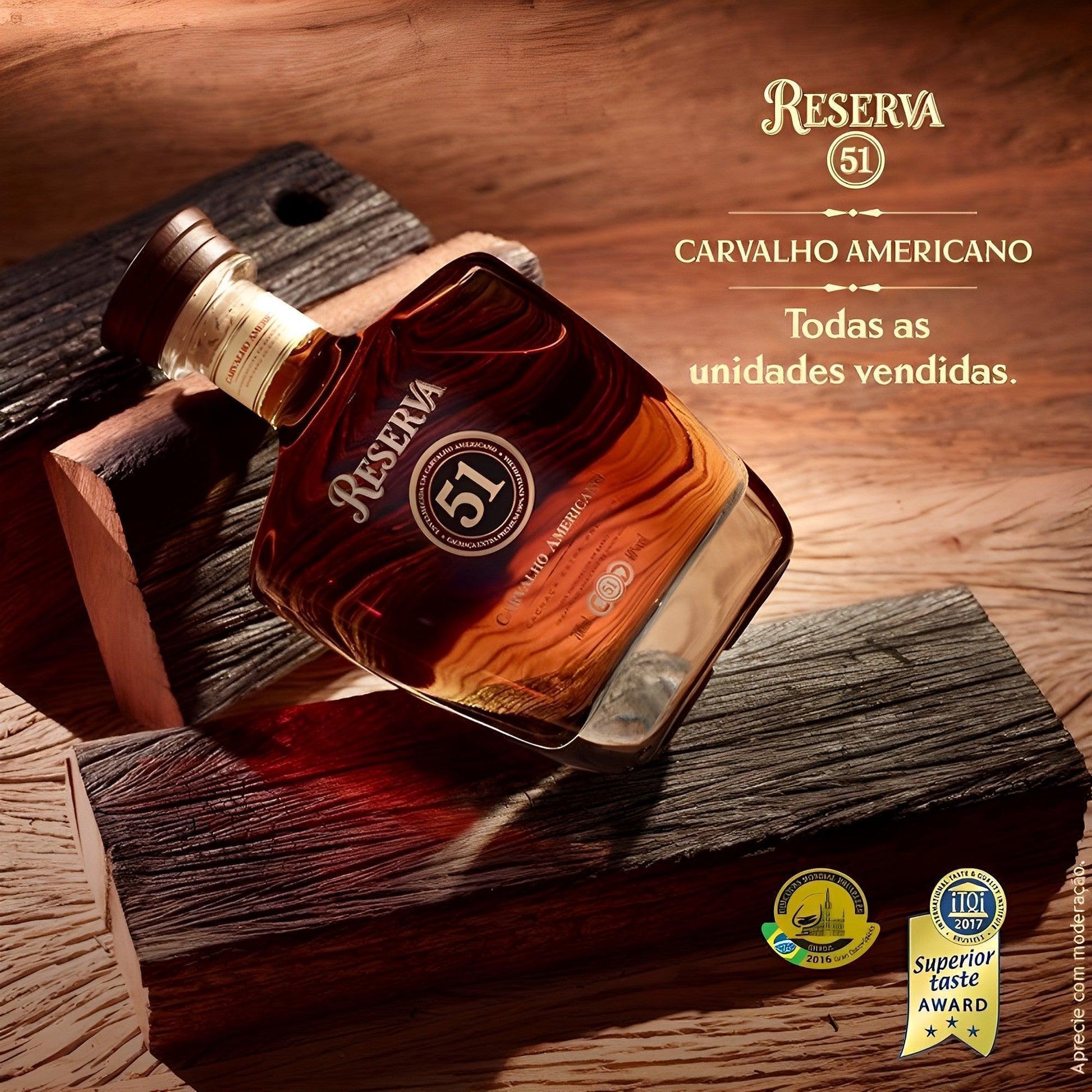 Cachaça Reserva 51 Carvalho Americano (American Oak) 700ml - Extra Premium - Brazilian Shop