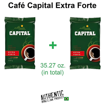 Capital Extra Strong Coffee 17.64 oz (Pack of 2) - Brazilian Shop