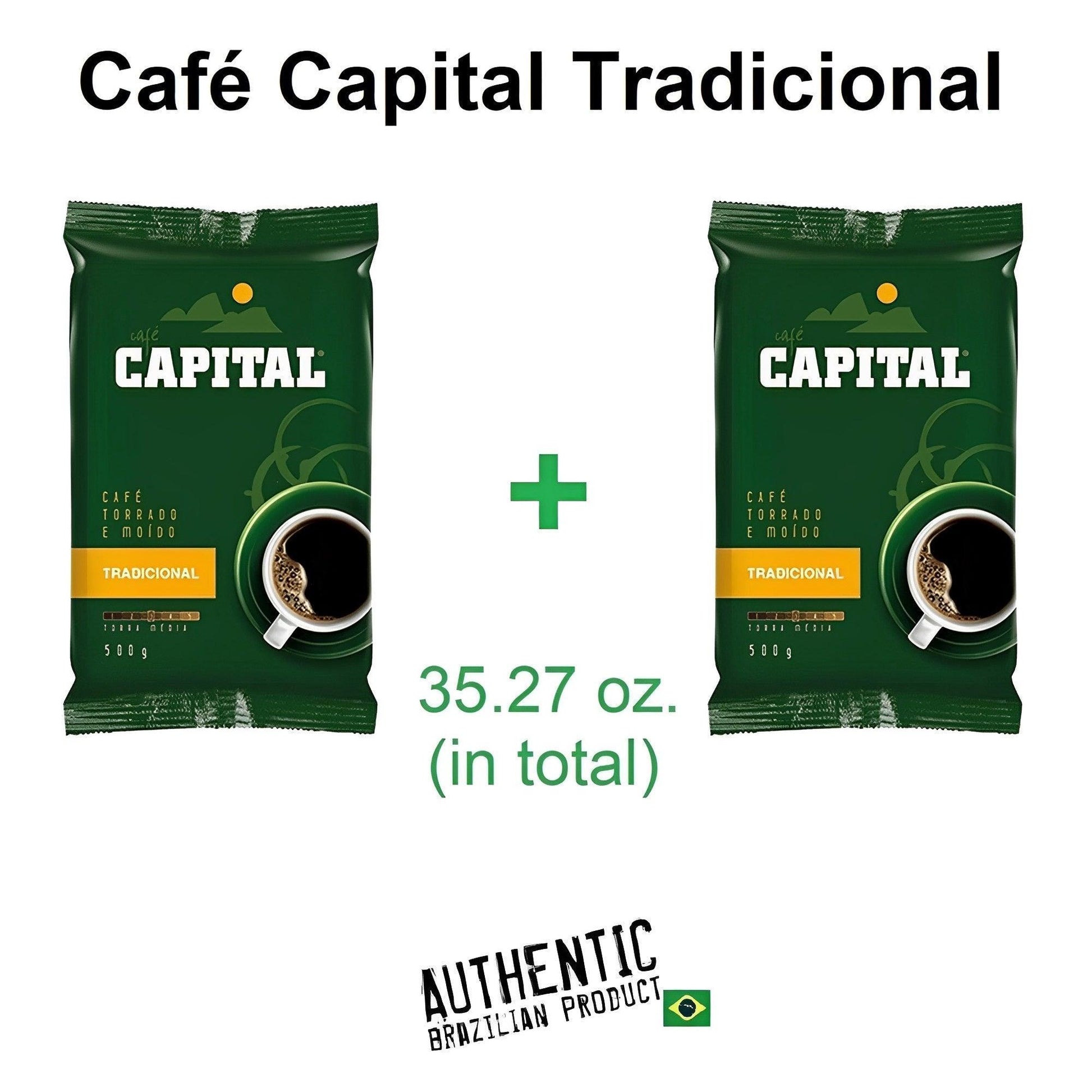 Café Capital Traditional Coffee 17.64 oz. (Pack of 2) - Brazilian Shop