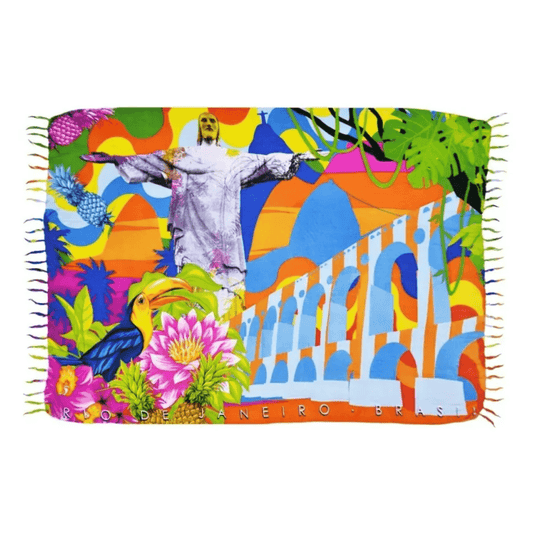 Canga Brazilian Beach Towel Rio de Janeiro Landmarks - Brazilian Shop