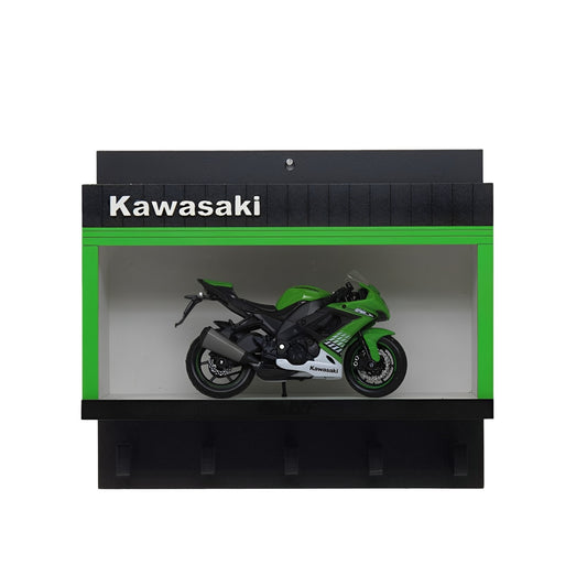 clearance sale Kawasaki Wall Key Hook Rack - Scale Model Motorcycle Display Case