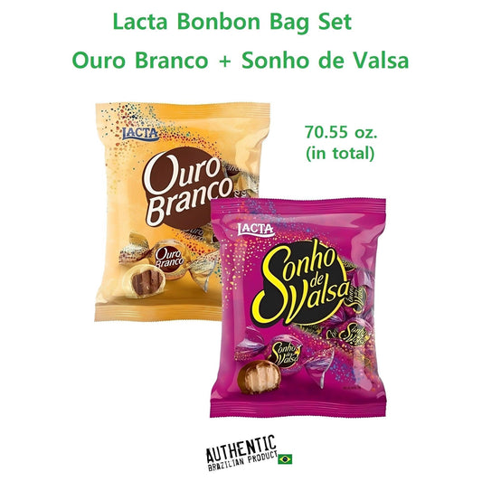 Lacta Bonbon Bag Ouro Branco and Sonho de Valsa - 70.55 oz. - Brazilian Shop