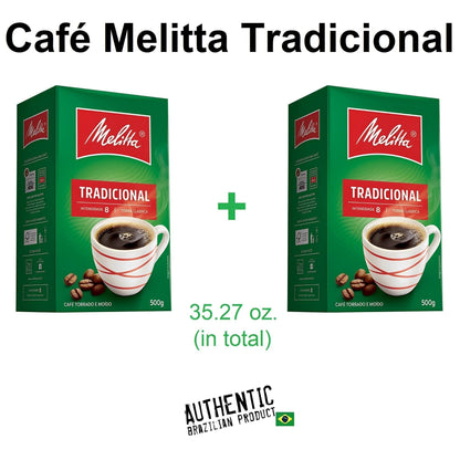 Melitta Traditional Coffee Vacuum-Sealed 17.64 oz (Pack of 2) - Brazilian Shop