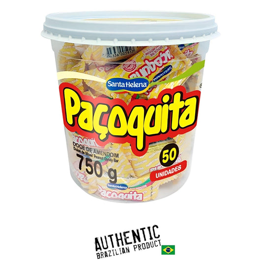 Paçoquita Brazilian Sweet Ground Peanut 26.45 oz. (750g) - 50 units - Paçoca - Brazilian Shop