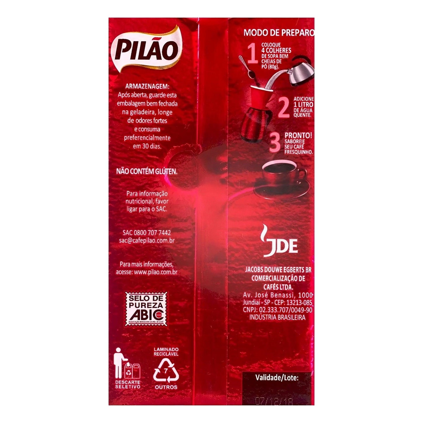 Pilão Traditional Coffee Vacuum-Packed 17.64 oz. (Pack of 2) - Brazilian Shop