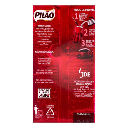 Pilao Traditional Coffee Vacuum-Sealed 17.64 oz (Pack of 2) - Brazilian Shop