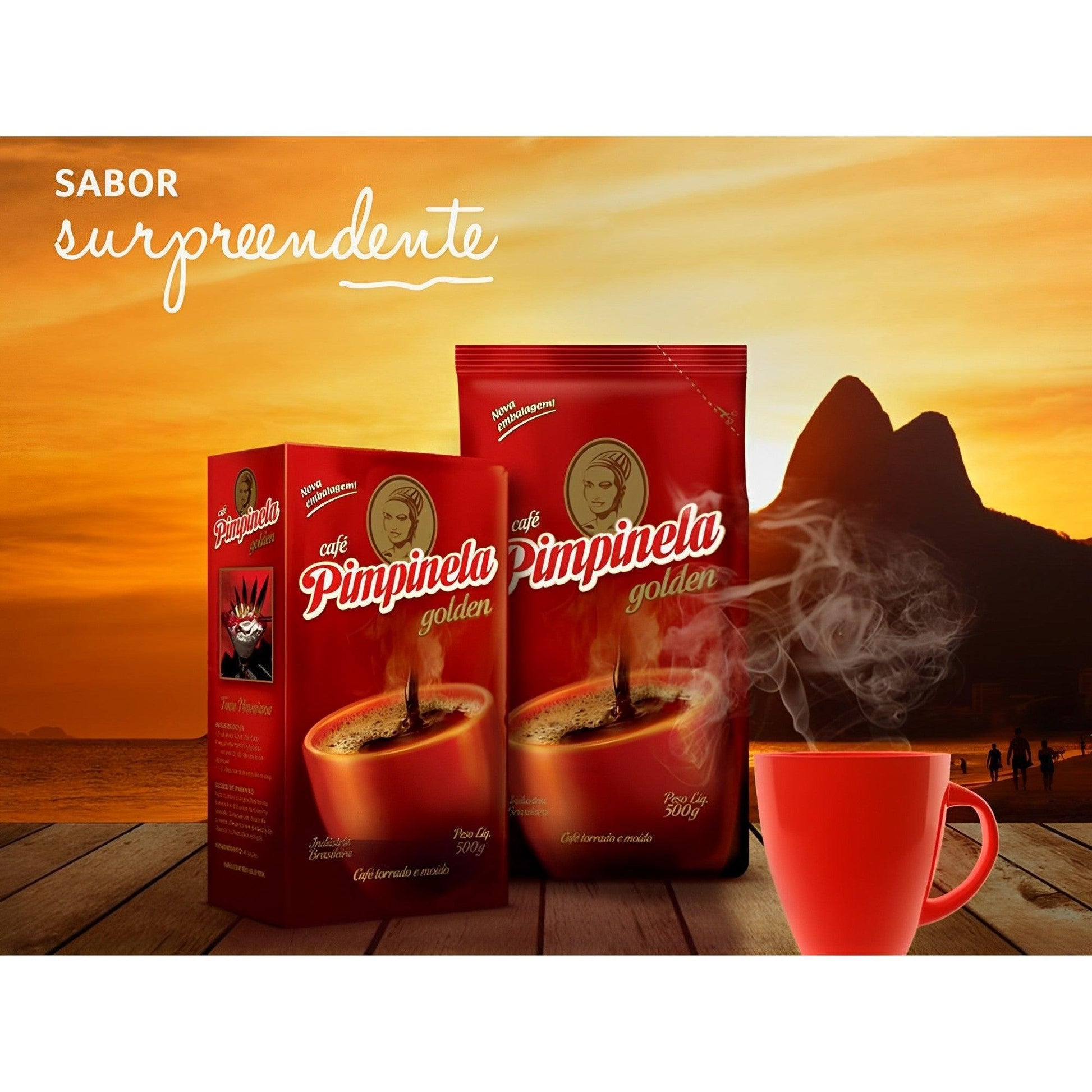 Pimpinela Golden Coffee 17.64 oz. (Pack of 2) - Brazilian Shop