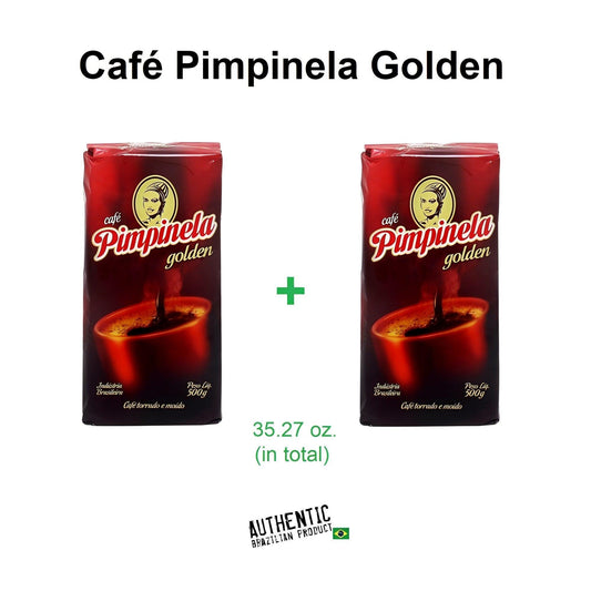 Pimpinela Golden Coffee Vacuum Sealed 17.64 oz (Pack of 2) - Brazilian Shop