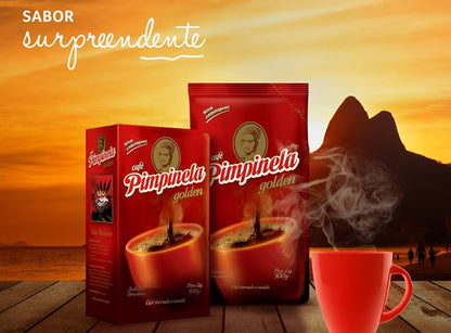 Pimpinela Golden Coffee Vacuum Sealed 17.64 oz (Pack of 2) - Brazilian Shop